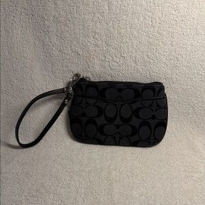 Coach Black Signature Wristlet